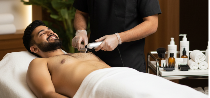 Men grooming facial massage Hyderabad